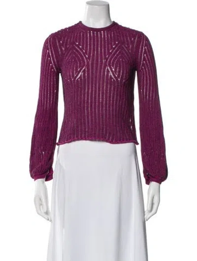 Pre-owned Chloé Patterned Crew Neck Top In Multi