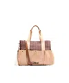 Chloé Patterned Diaper Bag In Brown