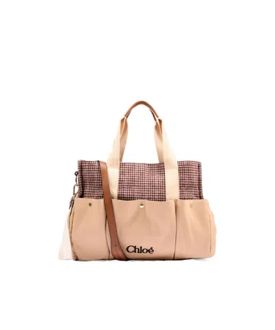 Chloé Patterned Diaper Bag In Brown