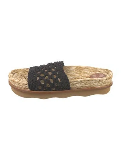 Pre-owned Chloé Patterned Espadrilles In Black