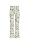 Chloé Printed Rigid High-rise Flared Jeans In Multi
