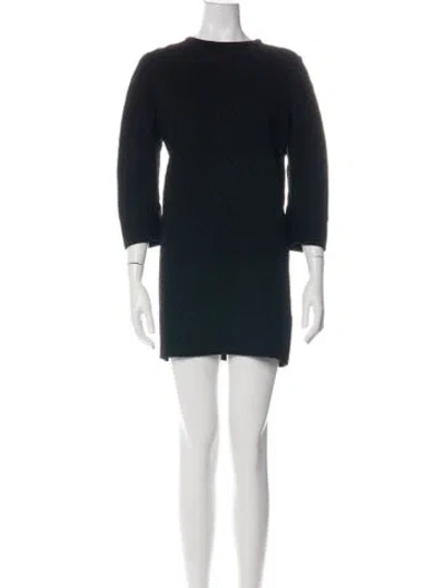 Pre-owned Chloé Patterned Mini Dress In Black