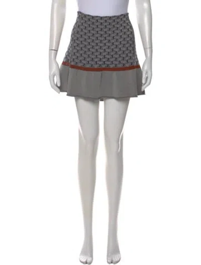 Pre-owned Chloé Patterned Mini Skirt In Gray