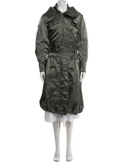 Pre-owned Chloé Patterned Parka In Green