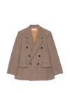 Chloé Double-breasted Checked Jacket In Patterned