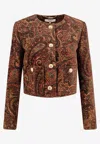Chloé Patterned Single-breasted Blazer In Brown