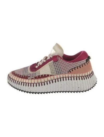 Pre-owned Chloé Patterned Sneakers In Multi