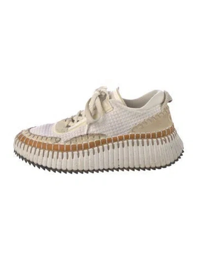 Pre-owned Chloé Patterned Sneakers In Neutral