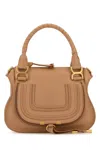 Chloé Chloe Peach Leather Small Marcie Handbag In Brown
