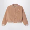 Chloé Peach-pink Wool Blend Bomber Jacket In Pink