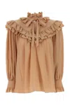 Chloé Chloe Women Peach Silk Blouse In Orange