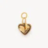 Chloé Pearl & Heart Charm In Brass Gold Size Onesize 100% Brass In Gold