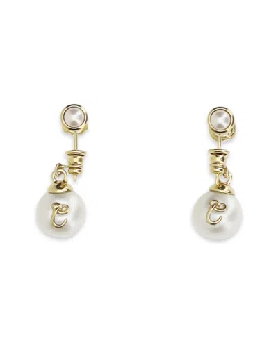 Chloé Pearl Heirloom Pendenti Earrings In Gold