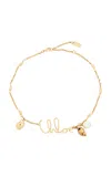 Chloé Pearl Necklace In Gold