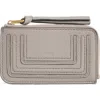 Chloé Pebbled Leather Zip Coin Purse In Gray