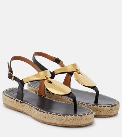 Chloé Pema Leather Thong Sandals In Multicoloured
