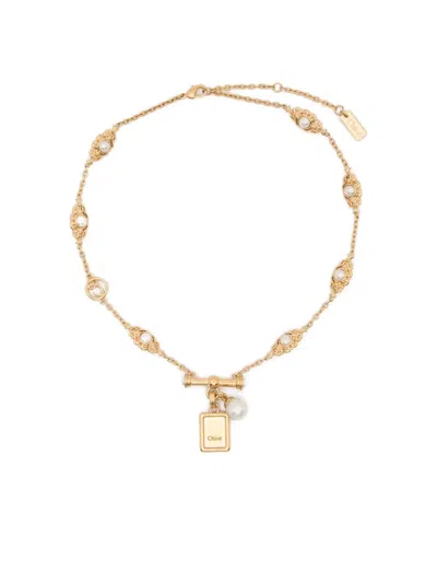 Chloé Pendant Necklace In Gold