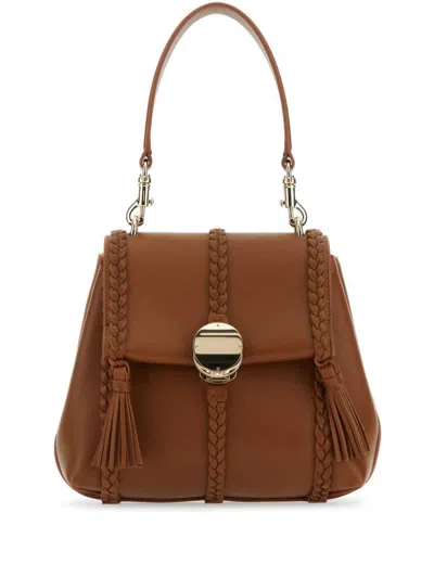 Chloé Penelope Small And Soft Shoulder Bag In Braun