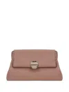 Chloé Penelope Leather Clutch Bag In Pink