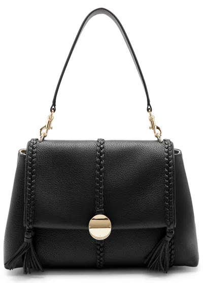 Chloé Chloe Penelope Medium Leather Shoulder Bag In Black