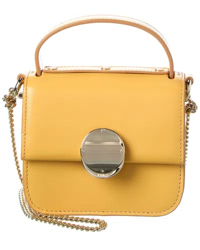 Chloé Penelope Micro Leather Shoulder Bag In Yellow