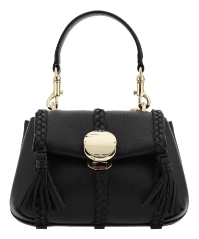 Chloé Penelope Mini Soft Shoulder Bag In Black