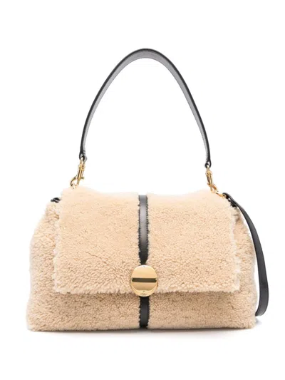 Chloé Penelope Soft Shoulder Bag In Beige