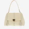 Chloé Penelope Medium Leather Shoulder Bag In White