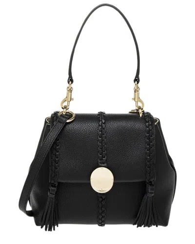 Chloé Penelope Small Leather Shoulder Bag In Black