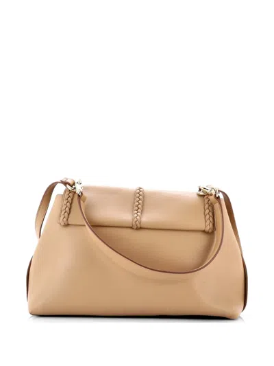 Pre-owned Chloé Penelope Soft Leather Medium Shoulder Bag In Brown