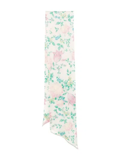 Chloé Peonies Bandeau Scarf In Neutrals