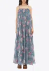 Chloé Peonies Print Sleeveless Maxi Dress