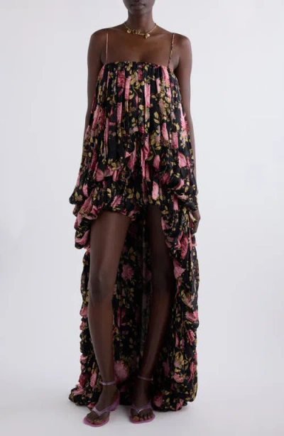 CHLOÉ CHLOÉ PEONY PRINT SILK JUMPSUIT
