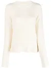 Chloé Knitwear With Dropped Shoulders And Peplum Hem In Neutrals