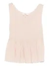 Chloé Peplum-hem Top In Neutral