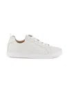 Chloé Perforated White Lace-up Sneakers In White