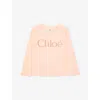 Chloé Pink T-shirt For Girl With Logo In Neutral
