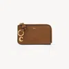 Chloé Alphabet Wallet In Shiny Leather In Brown