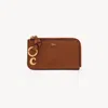 Chloé Alphabet Wallet In Shiny Leather In Brown