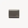 Chloé Petit Portefeuille À Trois Volets  Iconic En Cuir Brillant Femme Gris Taille Onesize 100% Cuir In Grey