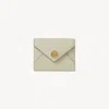 Chloé Petit Portefeuille À Trois Volets Envelope En Cuir Grainé Femme Beige Taille Onesize 100% Peau De Ch In Beige