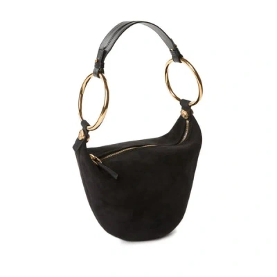 Chloé Petit Sac À Main Porté Épaule En Cuir Suédé In Black