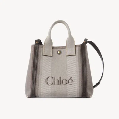 Chloé Petit Sac Cabas  Carry En Toile Femme Brun Taille Onesize 91% Coton, 6% Polyester, 3% Fibres Te In Brown