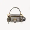 Chloé Petit Sac Camera Bag En Cuir Effet Crocodile Femme Gris Taille Onesize 100% Bubalus Bubalis, Farmed, In Grey