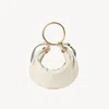 Chloé Bracelet Bag Mini In Shiny Grained Calfskin In Beige