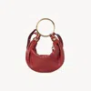 Chloé Petit Sac Hobo Bracelet Bag En Cuir Grainé Femme Rouge Taille Onesize 100% Cuir De Veau In Red
