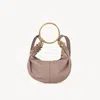 Chloé Petit Sac Hobo Bracelet Bag Serpent En Cuir Grainé Femme Rose Taille Onesize 100% Cuir De Veau In Pink
