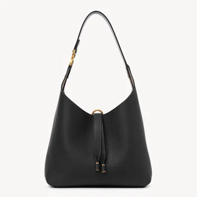 Chloé Petit Sac Hobo Marcie En Cuir Grainé Femme Noir Taille Onesize 100% Cuir De Veau In Black