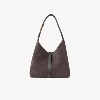 Chloé Petit Sac Hobo Marcie En Cuir Velours In Brown