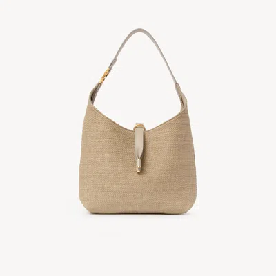 Chloé Petit Sac Hobo Marcie En Fibres Effet Raphia In Neutral